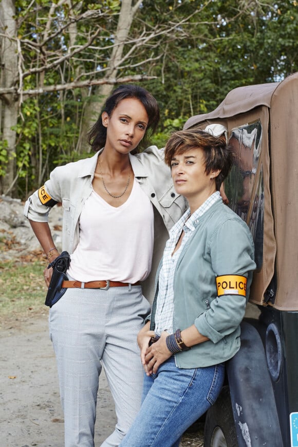 Exclusif - Sonia Rolland et Béatrice de La Boulaye sur le tournage de la série "Tropiques criminels" en Martinique. © Sylvie Castioni / Bestimage