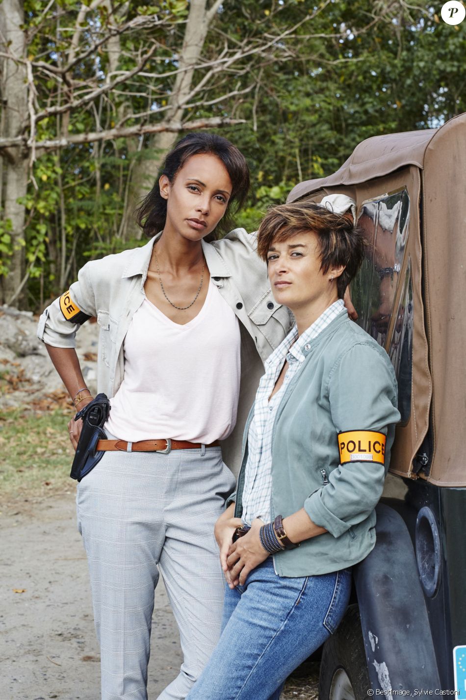 Exclusif - Sonia Rolland et Béatrice de La Boulaye sur le tournage de la série "Tropiques criminels" en Martinique. © Sylvie Castioni / Bestimage