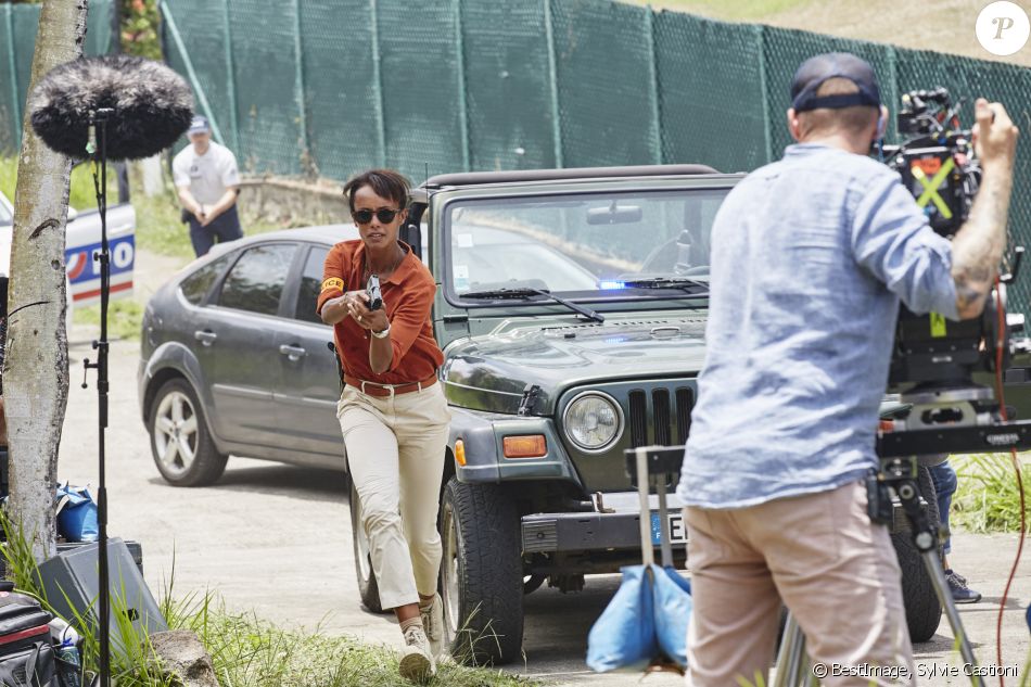 Exclusif - Sonia Rolland sur le tournage de la série "Tropiques criminels" en Martinique diffusée le 22 novembre sur France 2. Le 8 mai 2019 © Sylvie Castioni / Bestimage