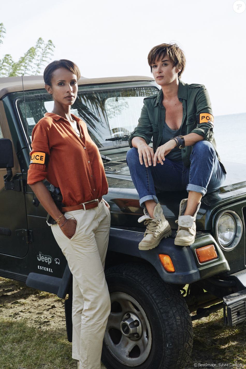 Exclusif - Sonia Rolland et Béatrice De la Boulaye sur le tournage de la série "Tropiques criminels" en Martinique diffusée le 22 novembre sur France 2. Le 8 mai 2019 © Sylvie Castioni / Bestimage