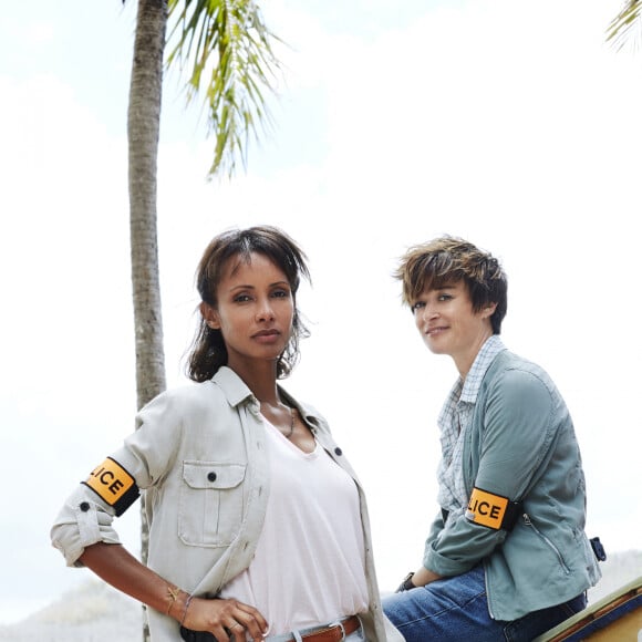 Exclusif - Sonia Rolland et Béatrice De la Boulaye sur le tournage de la série "Tropiques criminels" en Martinique diffusée le 22 novembre sur France 2. Le 8 mai 2019 © Sylvie Castioni / Bestimage