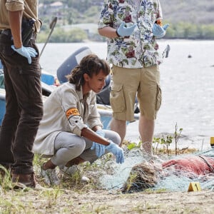 Exclusif - Sonia Rolland sur le tournage de la série "Tropiques criminels" en Martinique diffusée le 22 novembre sur France 2. Le 8 mai 2019 © Sylvie Castioni / Bestimage