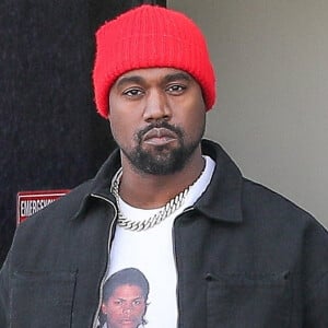 Exclusif - Kanye West quitte ses bureaux à Calabasas le 15 février 2019. 