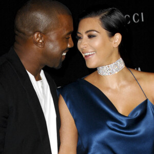 Info - Kim Kardashian et Kanye West attendent leur quatrième enfant - Kim Kardashian et son mari Kanye West - Soirée "LACMA Art + Film Gala" à Los Angeles le 1er novembre 2014. 