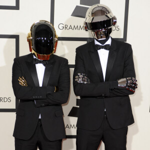 Daft Punk (Thomas Bangalter et Guy-Manuel de Homem-Christo) - 56eme ceremonie des Grammy Awards a Los Angeles.