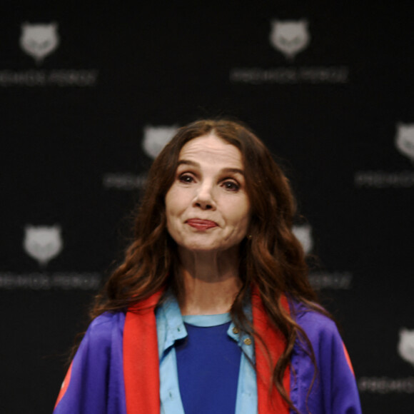 L'actrice Victoria Abril assiste à une conférence de presse pour son prix honorifique Feroz 2021 au Cetro de Arte de Alcobendas à Madrid, Espagne, e 25 février 2021.