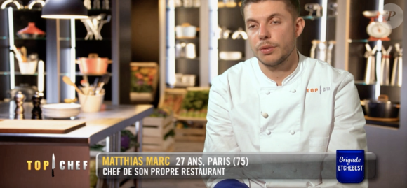 Matthias dans le quatrième épisode de "Top Chef 2021" sur M6.