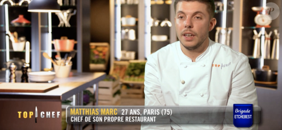 Matthias dans le quatrième épisode de "Top Chef 2021" sur M6.
