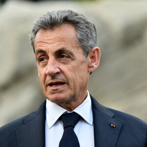 Nicolas Sarkozy, l'ancien président de la République, condamné à 3 ans de prison dont un an ferme pour corruption et trafic d'influence dans l'affaire des "écoutes". Ici durant l'inauguration du Parc du Ray à Nice. © Bruno Bebert/Bestimage