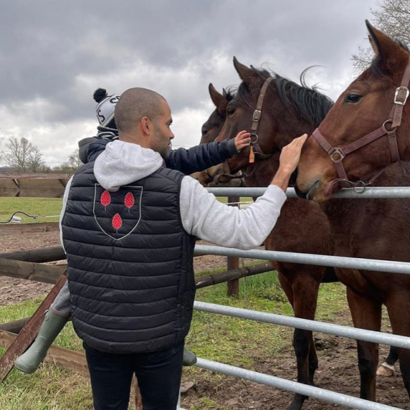 Tony Parker et son fils en février 2021.