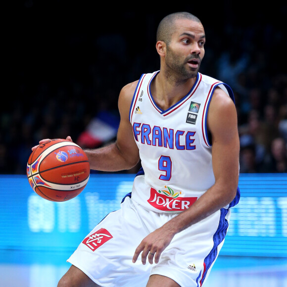 Tony Parker - La France bat la Turquie lors de l'Euro 2015 de basket à Lille et accède aux quarts de finale. Lille le 12 septembre 2015