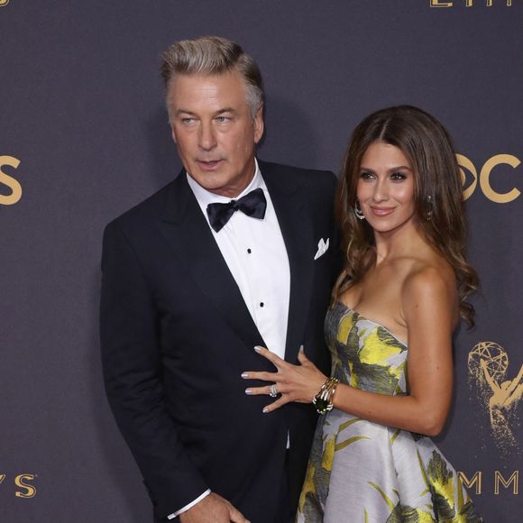 Alec Baldwin et sa femme Hilaria Baldwin - 69ème cérémonie des Emmy Awards au Théâtre Microsoft à Los Angeles. Le 17 septembre 2017.