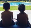 Vitaa publie une photo de ses fils Liham et Adam sur Instagram à l'occasion de leurs vacances au soleil. Instagram, février 2018. 