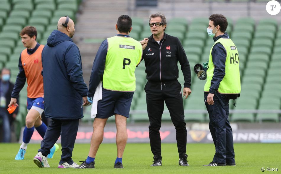 Fabien Galthié lors du match de rugby Irlande - France à Dublin, le 14 février 2021.