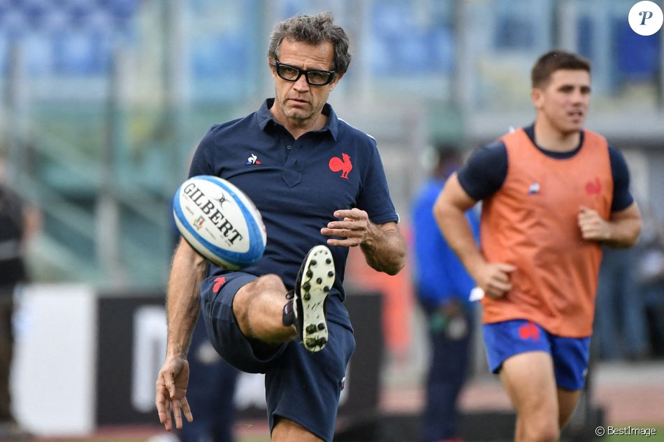 Fabien Galthié lors du match de rugby des VI Nations opposant l'Italie à la France au stade OLympique de Rome, Italie. © Inside/Panoramic/Bestimage