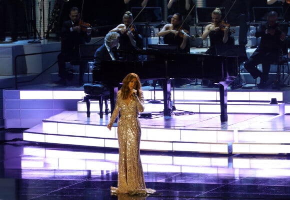 Céline Dion donne un concert au Caesars Palace Hotel & Casino à Las Vegas