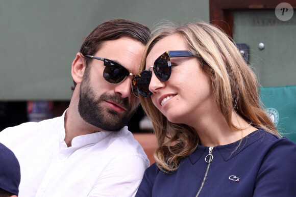 Amélie Etasse dans les tribunes lors des internationaux de France de Roland Garros à Paris, le 30 mai 2017. © Dominique Jacovides - Cyril Moreau/ Bestimage 