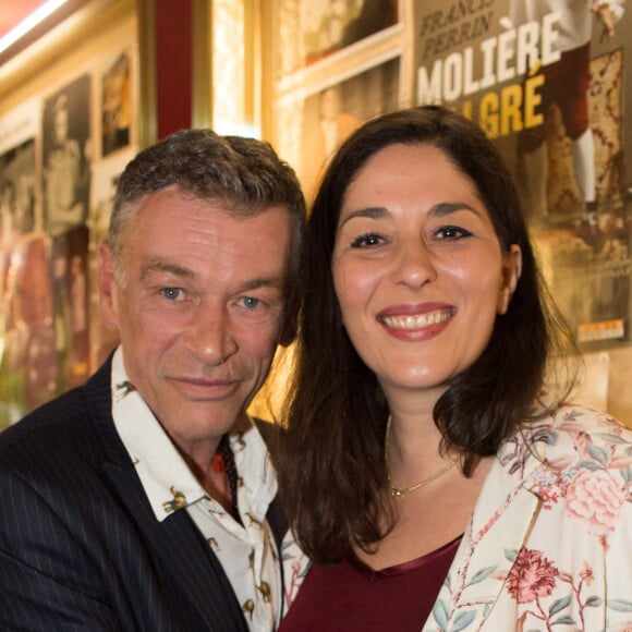 Exclusif - Patrick Dupond et une amie - Francis Perrin fête ses 50 ans de carrière et revient sur scène pour une soirée spéciale avec "Molière malgré Moi" au théâtre de la Gaîté-Montparnasse à Paris le 18 juin 2016 entouré de sa famille et ses amis. © Romuald Meigneux / Bestimage 