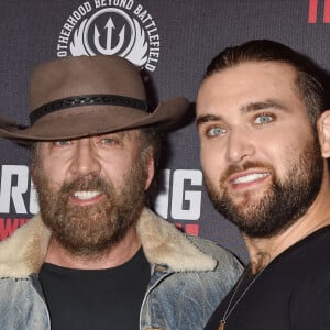 Nicolas Cage et son fils Weston Cage - Avant-première du film "Running with the Devil" à Beverly Hills, Los Angeles, le 16 septembre 2019. 