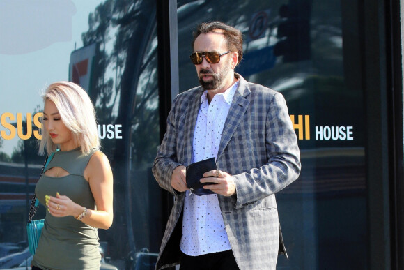 Exclusif  - Nicolas Cage retrouve son ex femme Alice Kim pour une virée shopping avec leur fils Kal-El Coppola Cage à Los Angeles. Le 5 juin 2019