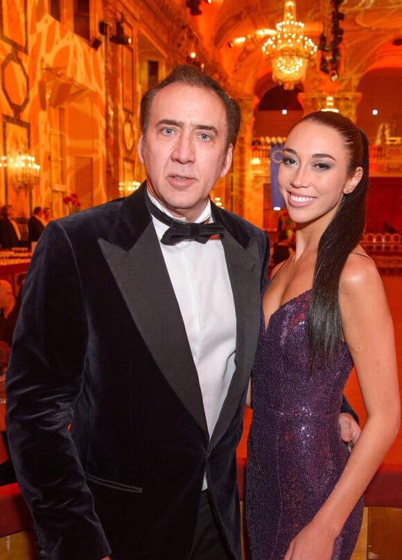 Nicolas Cage et son ex-compagne Erika Koike au ball des juristes au palais Hofburg à Vienne, Autriche, le 7 mars 2019.