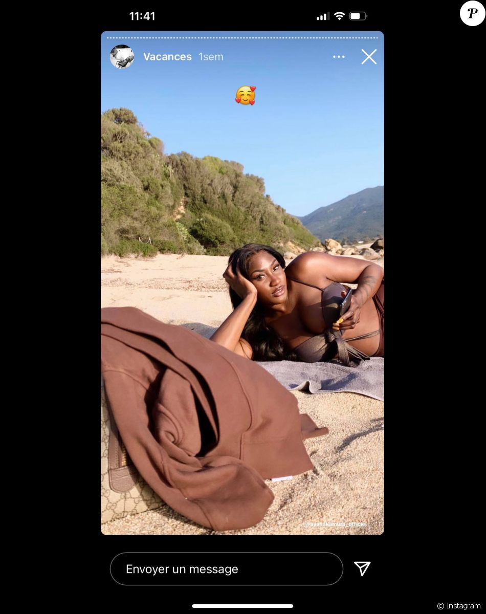 Aya Nakamura en vacances avec Vladimir Boudnikoff. Instagram