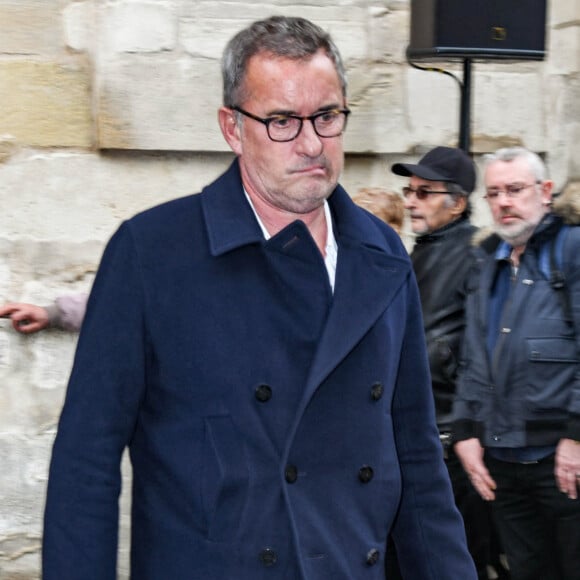 Christophe Dechavanne - Obsèques de Dick Rivers en l'église Saint-Pierre de Montmartre à Paris le 2 mai 2019.