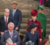 La famille royale d'Angleterre lors de la cérémonie du Commonwealth en l'abbaye de Westminster à Londres.