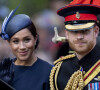 Le prince Harry, duc de Sussex, et Meghan Markle, duchesse de Sussex - La parade Trooping the Colour 2019, célébrant le 93e anniversaire de la reine Elisabeth II, au palais de Buckingham, Londres, le 8 juin 2019. 
