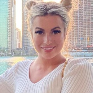 Carla Moreau à Dubaï, le 3 février 2021