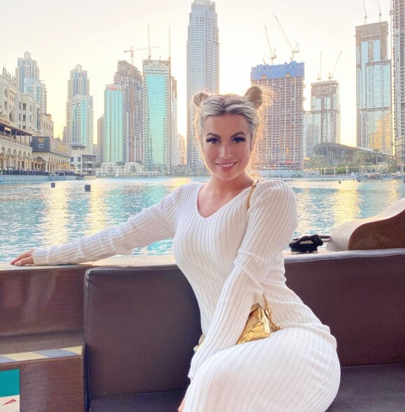 Carla Moreau à Dubaï, le 3 février 2021