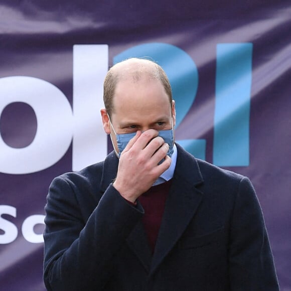 Le prince William en sortie dans une école près de Londres, le 11 mars 2021.