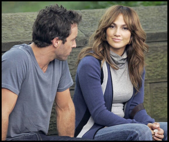 Jennifer Lopez et Alex O'Loughlin sur le tournage du film Le Plan B à New York.