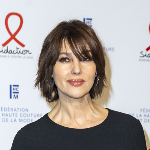 Monica Bellucci à la 18ème édition du "Dîner de la mode du Sidaction" au Pavillon Cambon Capucines - Potel et Chabot à Paris. Le 23 janvier 2020. © Olivier Borde/Bestimage