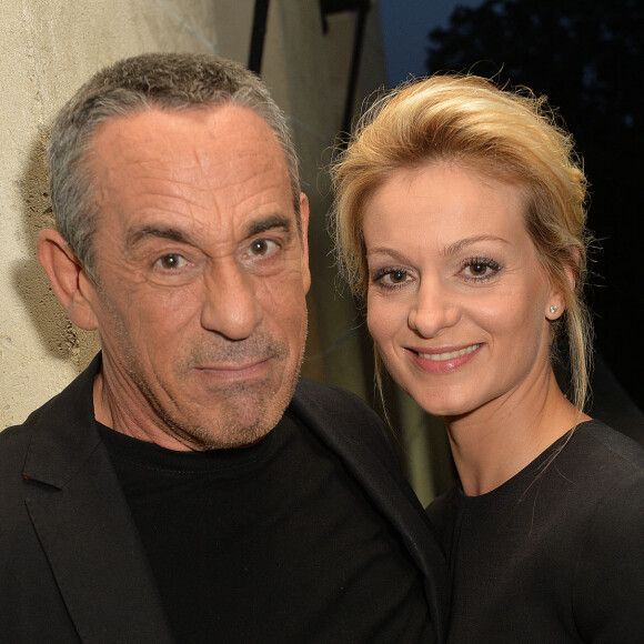 Exclusif - Thierry Ardisson et sa femme Audrey Crespo-Mara - Anniversaire de Jacques Sanchez au restaurant Nolita à Paris le 29 mai 2016. © Veeren/Bestimage