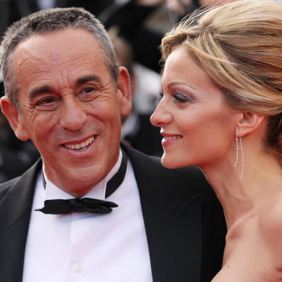 Thierry Ardisson et Audrey Crespo-Mara - Montée des marches lors du Festival de Cannes.