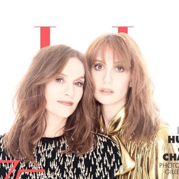 Isabelle Huppert et sa fille Lolita Chammah en couvertue du magazine "ELLE".