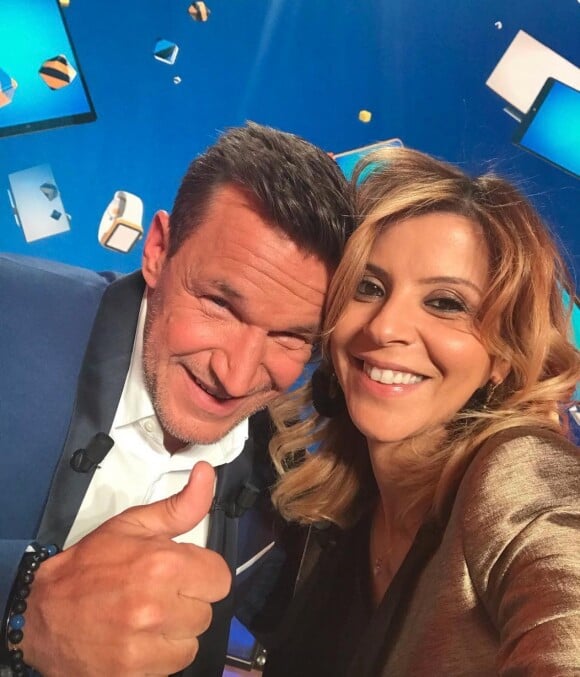 Najoua Belyzel et Benjamin Castaldi sur le plateau de l'émission TPMP. Le 22 mars 2019.