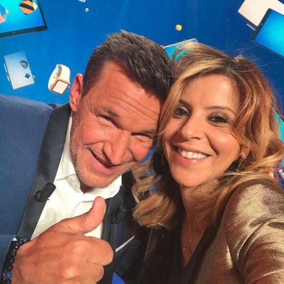 Najoua Belyzel et Benjamin Castaldi sur le plateau de l'émission TPMP. Le 22 mars 2019.