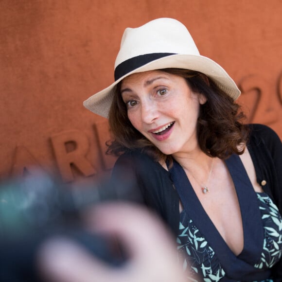 Valérie Karsenti au village lors des internationaux de tennis de Roland Garros à Paris. Le 1 juin 2019. © Jacovides-Moreau/Bestimage