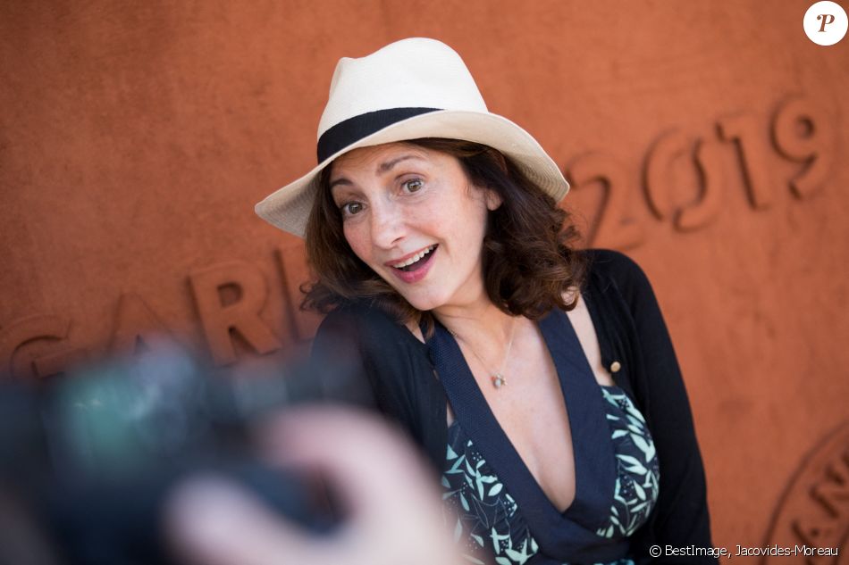 Valérie Karsenti au village lors des internationaux de tennis de Roland Garros à Paris. Le 1 juin 2019. © Jacovides-Moreau/Bestimage
