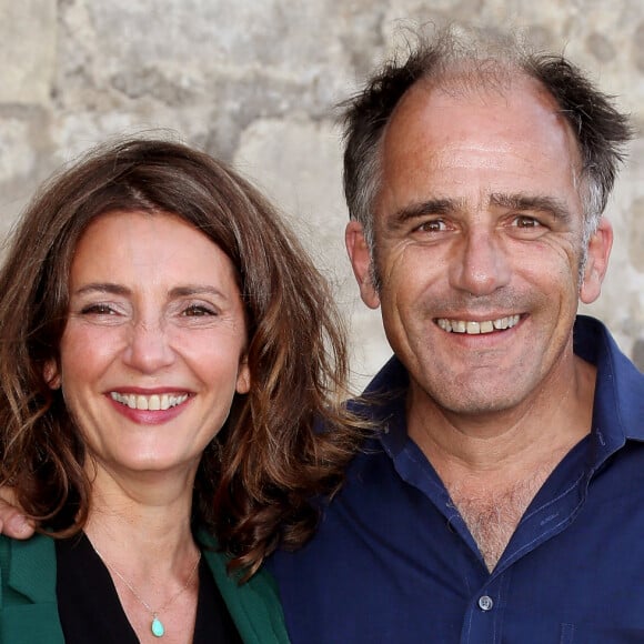 Valérie Karsenti et Frédéric Pierrot - Photocall du téléfilm "Tuer un homme" lors du 18e Festival de la Fiction TV de La Rochelle. Le 16 septembre 2016. © Patrick Bernard / Bestimage