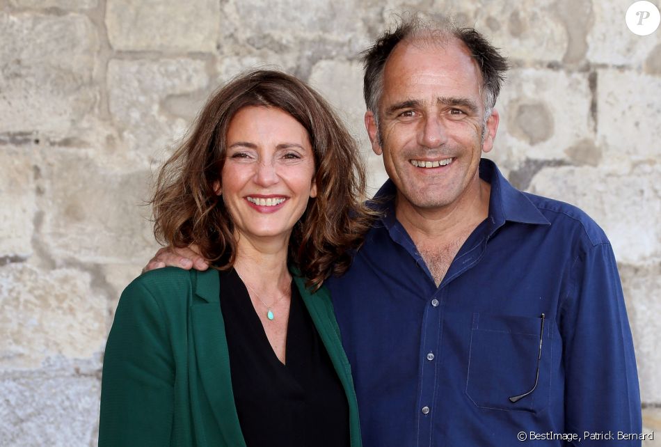 Valérie Karsenti et Frédéric Pierrot - Photocall du téléfilm "Tuer un homme" lors du 18e Festival de la Fiction TV de La Rochelle. Le 16 septembre 2016. © Patrick Bernard / Bestimage