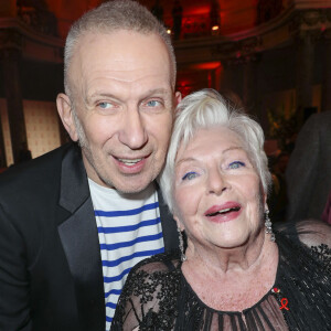 Jean-Paul Gaultier et Line Renaud - 18e édition du "Dîner de la mode du Sidaction" au Pavillon Cambon Capucines - Potel et Chabot à Paris. Le 23 janvier 2020. © Olivier Borde/Bestimage