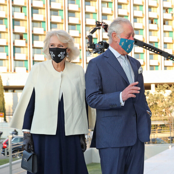 Le prince Charles et Camilla Parker Bowles visitent la National Gallery à Athènes lors d'une visite officielle dans le cadre du bicentenaire de l'indépendance de la Grèce. Le 24 mars 2021.