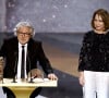 Nicolas Marie et Nathalie Baye sur scène lors de la 46ème cérémonie des César à l'Olympia à Paris le 12 mars 2021. © Bertrand Guay/ Pool / Bestimage 