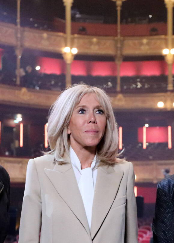 La Première Dame Brigitte Macron - Symphonie pour la vie - Les artistes se mobilisent pour les soignants. Le 15 juin 2020. © Dominique Jacovides/Bestimage 