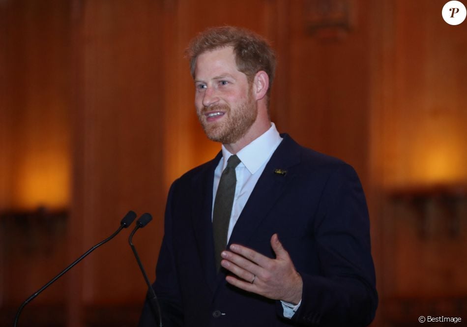 Le prince Harry, duc de Sussex, lors d'une cérémonie pour le 5ème anniversaire des Invictus Games à Londres le 10 septembre 2019.