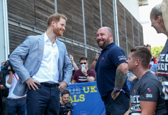 Le prince Harry, duc de Sussex, lors des "Invictus UK Trials" à l'"English Institute of Sport" à Sheffield. Le 25 juillet 2019