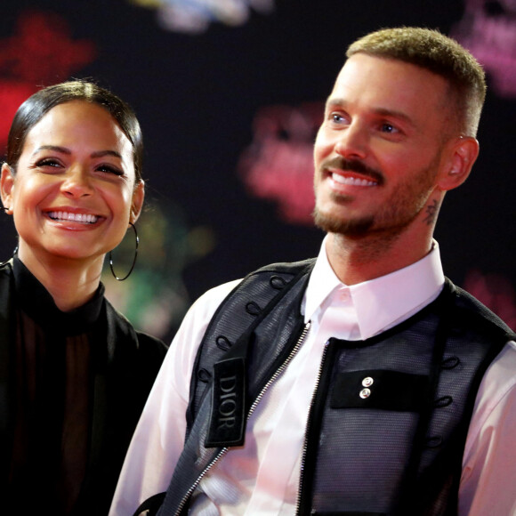 Christina Milian enceinte et son compagnon Matt Pokora (M. Pokora) - 21ème édition des NRJ Music Awards au Palais des festivals à Cannes. © Dominique Jacovides/Bestimage